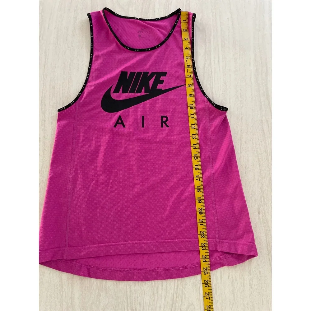 Nike Air Dri-FIT Miler Womens Pink Mesh  Running Tank Top Swoosh Logo Sz S